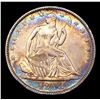 Image 2 : ***Auction highlight*** 1848-p Rainbow Toned Seated Half Dollar 50c Graded Select Unc By USCG (fc)