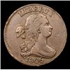Image 2 : ***Auction Highlight*** 1806 C-4 Draped Bust Half Cent 1/2c Graded Select AU By USCG (fc)