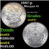 Image 1 : 1887-p Morgan Dollar $1 Grades Choice+ Unc