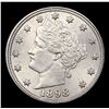Image 2 : 1898 Liberty Nickel 5c Grades Select+ Unc