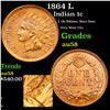 Image 1 : 1864 L Indian Cent 1c Grades Choice AU/BU Slider