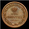 Image 2 : 1863 Our Country F-231/352a Civil War Token 1c Grades Choice Unc BN