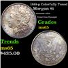 Image 1 : 1888-p Colorfully Toned Morgan Dollar $1 Grades GEM Unc