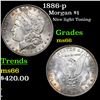 Image 1 : 1886-p Morgan Dollar $1 Grades GEM+ Unc