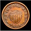 Image 3 : 1863 Union For Ever F-49/343a Civil War Token 1c Grades Select AU