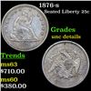 Image 1 : 1876-s Seated Liberty Quarter 25c Grades Unc Details
