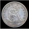 Image 2 : 1876-s Seated Liberty Quarter 25c Grades Unc Details