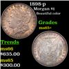 Image 1 : 1898-p Morgan Dollar $1 Grades GEM+ Unc