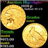 Image 1 : ***Auction Highlight*** 1928-p Gold Indian Quarter Eagle $2 1/2 Grades Select+ Unc (fc)
