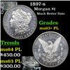 Image 1 : 1897-s Morgan Dollar $1 Grades Select Unc+ PL