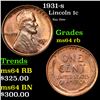 Image 1 : 1931-s Lincoln Cent 1c Grades Choice Unc RB
