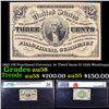 Image 1 : 1865 US Fractional Currency 3c Third Issue fr-1226 Washingon Graded au58 By PMG