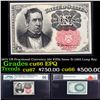 Image 1 : 1875 US Fractional Currency 10c Fifth Issue fr-1265 Long Key Graded cu66 EPQ By PMG