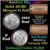 Image 1 : ***Auction Highlight***  AU/BU Slider Brinks Shotgun Morgan $1 Roll 1883 & P Ends Virtually UNC (fc)