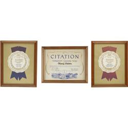 Henry Calvin's Framed Awards