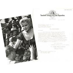 Marilyn Monroe "Bus Stop" Document and Photo