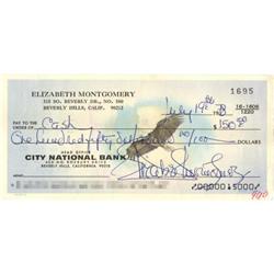 Elizabeth Montgomery Signed Check