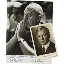 Otto Preminger and Werner Krauss Signed Photos.