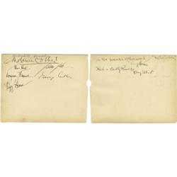 Signed Pages from Clifton Webb's Guest Book, Including