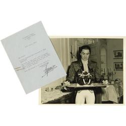 Tyrone Power Signed Letter to Clifton Webb, with Photo.
