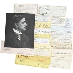 Assortment of 21 Celebrity-Signed Checks