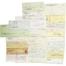 Assortment of 23 Celebrity Signed Checks