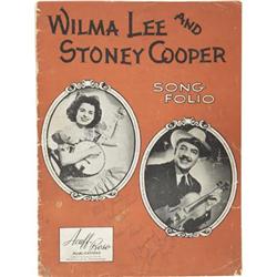 Wilma and Stoney Lee Cooper Signed Song Folio