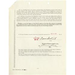 Cass Elliott (Mamas & the Papas) Signed Contract