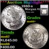 ***Auction Highlight*** 1880-s Morgan Dollar $1 Graded ms66+ By SEGS (fc)
