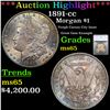 ***Auction Highlight*** 1891-cc Morgan Dollar $1 Graded ms65 By SEGS (fc)