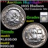 ***Auction Highlight*** 1935 Hudson Old Commem Half Dollar 50c Graded ms63 By SEGS (fc)