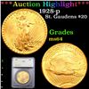 ***Auction Highlight*** 1928-p Gold St. Gaudens Double Eagle $20 Graded ms64 By SEGS (fc)