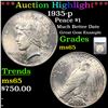***Auction Highlight*** 1935-p Peace Dollar $1 Graded ms65 By SEGS (fc)