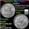 ***Auction Highlight*** 1839-o Capped Bust Half Dollar 50c Graded ms65 By SEGS (fc)