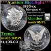 ***Auction Highlight*** 1883-cc Morgan Dollar $1 Graded ms65 DMPL By SEGS (fc)