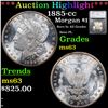 ***Auction Highlight*** 1885-cc Morgan Dollar $1 Graded ms63 By SEGS (fc)