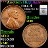 ***Auction Highlight*** 1914-d Lincoln Cent 1c Graded xf40 By SEGS (fc)