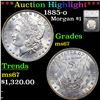 ***Auction Highlight*** 1885-o Morgan Dollar $1 Graded ms67 By SEGS (fc)