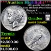 ***Auction Highlight*** 1921-p elite 30 I4 R5 Vam 1H Satin Proof Dies Peace Dollar $1 Graded ms64 de