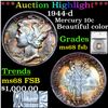 ***Auction Highlight*** 1944-d Mercury Dime 10c Graded ms68 fsb By SEGS (fc)