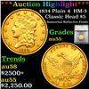 ***Auction Highlight*** 1834 Plain 4  HM 3 Classic Head $5 Half Eagle Gold Graded au55 By SEGS (fc)