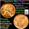 ***Auction Highlight*** 1940-s Near TOP POP! Lincoln Cent 1c Graded ms67+ rd By SEGS (fc)