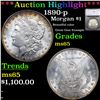 ***Auction Highlight*** 1890-p Morgan Dollar $1 Graded ms65 By SEGS (fc)