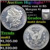 ***Auction Highlight*** 1883-s vam 11 I2 R5 Morgan Dollar $1 Graded ms62 details By SEGS (fc)