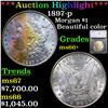 ***Auction Highlight*** 1897-p Morgan Dollar $1 Graded ms66+ By SEGS (fc)