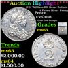 ***Auction Highlight*** 1701 Willian IIII Great Britan 2 Pence Silver Penny Graded ms65 By SEGS (fc)