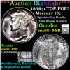 ***Auction Highlight*** 1934-p TOP POP! Mercury Dime 10c Graded ms68+ FSB By SEGS (fc)