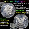 ***Auction Highlight*** 1889-p Near TOP POP! Morgan Dollar $1 Graded ms65+ dmpl By SEGS (fc)