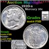 ***Auction Highlight*** 1920-s Mercury Dime 10c Graded ms64 FSB By SEGS (fc)