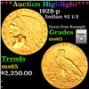 ***Auction Highlight*** 1928-p Gold Indian Quarter Eagle $2 1/2 Graded ms65 By SEGS (fc)